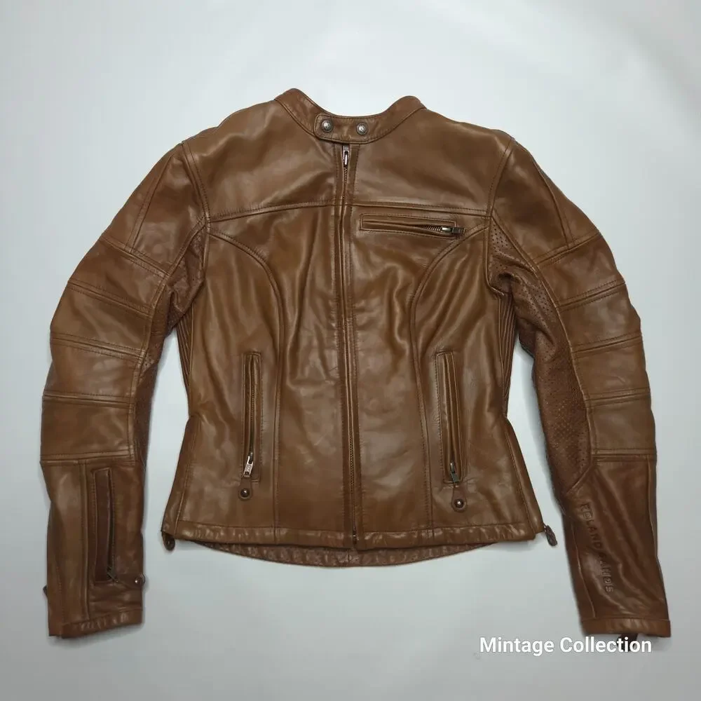 Roland Sands Maven CE Womens Motorcycle Racing Armor Leather Jacket Size M - Picture 2 of 16